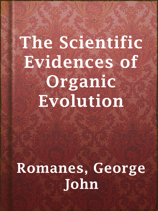 Cover image for The Scientific Evidences of Organic Evolution